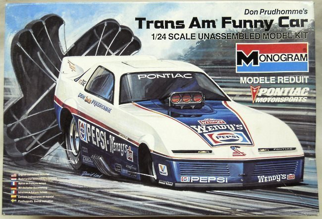 Monogram 1/24 Don Prudhomme's Pontiac Trans Am Funny Car, 2711 plastic model kit